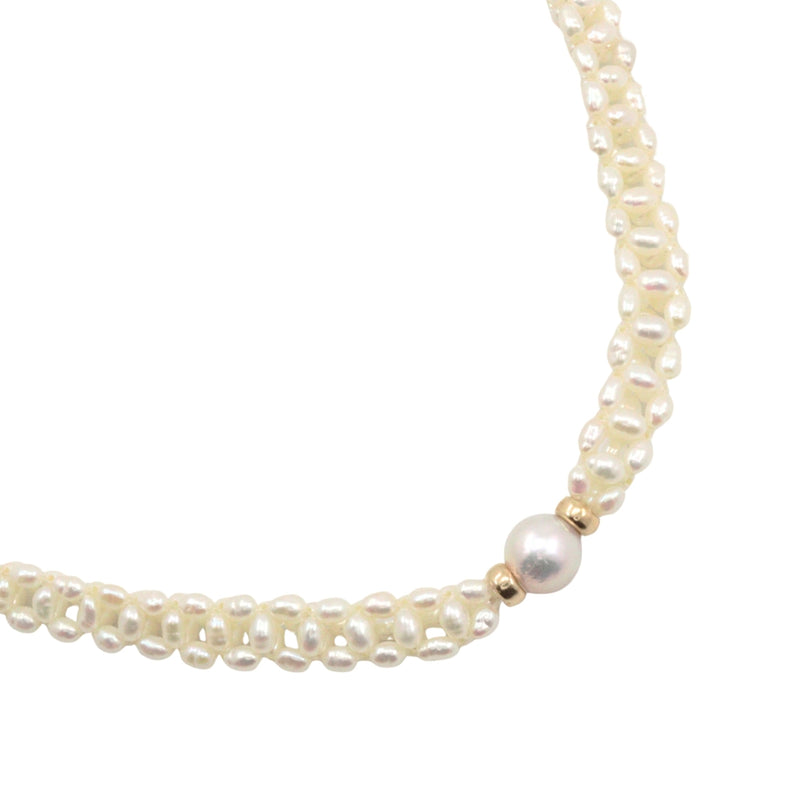 Collier perle perle x métal
