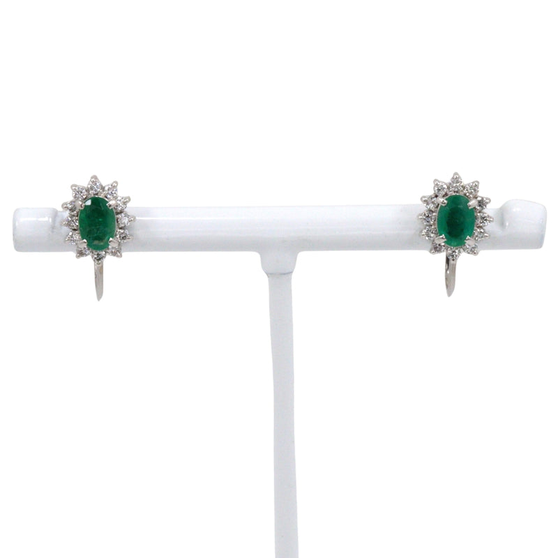 puntoPlatPendientes China x Esmeralda x Diamantes