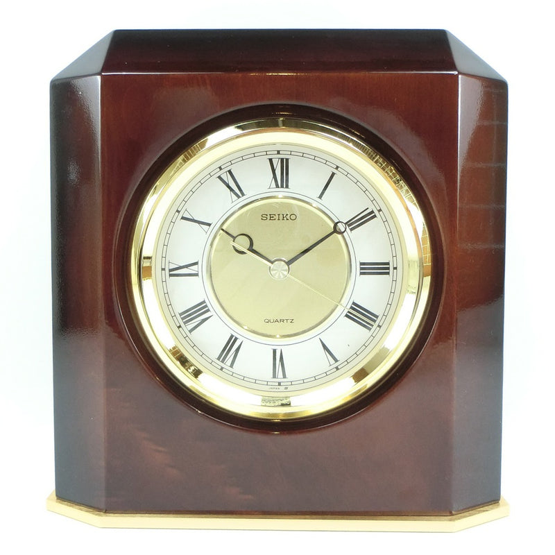 [Seiko] Seiko 
 Wood frame quartz storage clock 
 Interior Showa Retro QZ378B Wooden Frame Quartz_A Rank