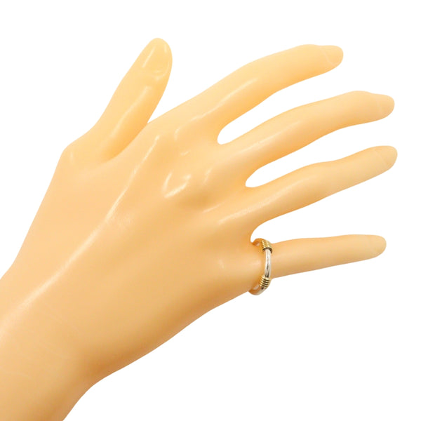 [Tiffany & CO.] Tiffany Bandwiz 2 Wire 9 Ring / Ring Silver 925 × K18 Gold Yellow Environ 3,9 g Bande passante 2 Mas