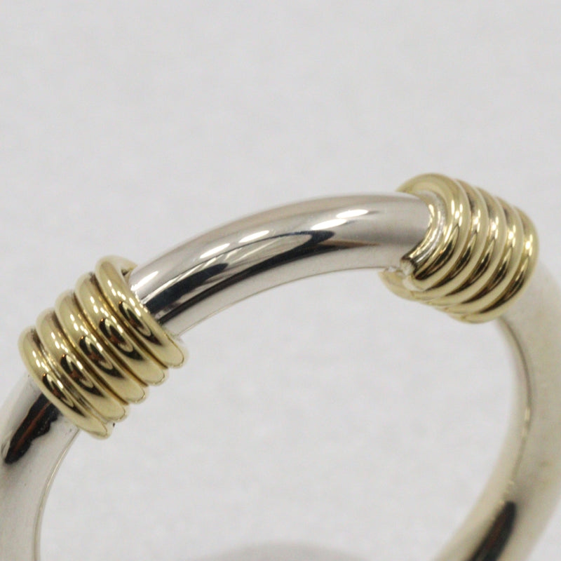 [Tiffany & CO.] Tiffany Bandwiz 2 Wire 9 Ring / Ring Silver 925 × K18 Gold Yellow Environ 3,9 g Bande passante 2 Mas