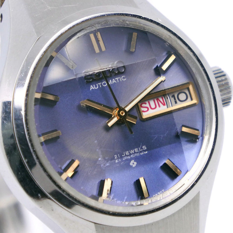 【SEIKO】セイコー
 Joy ful  ジョイフル 腕時計
 21JEWELS デイデイト 稼働品 2706-0160 ステンレススチール 自動巻き ブルー文字盤 Joyful レディースB-ランク