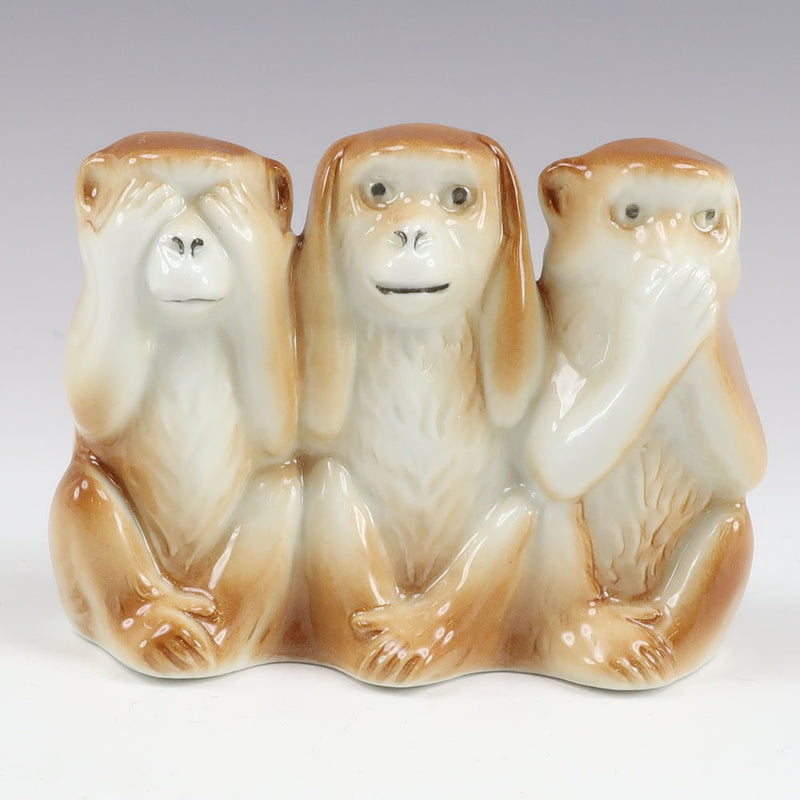 Wagner y Apel Folk Crafts 
 Figurina de cerámica Monkey Monkey Monkey Monkey Takashimaya Visable Wagner & Appel_s Rank