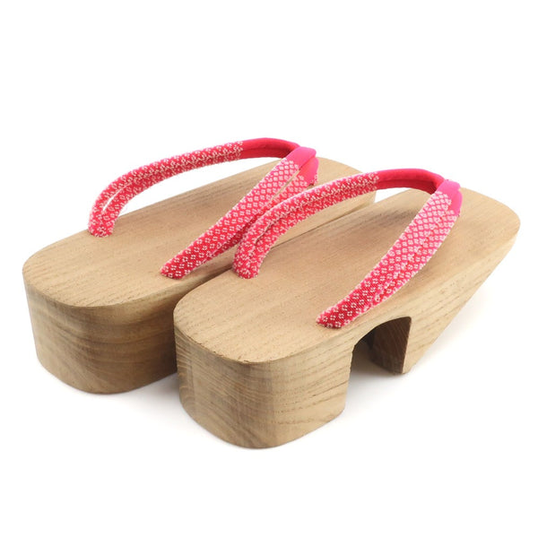 Kyoto [Hisaya] Numeri Townals Sandals 
 Kimono Kogiri Clog 23cm Pink Kyoto [HISAYA] Nomiri Geta Cotwear Geta Ladies A-Rank