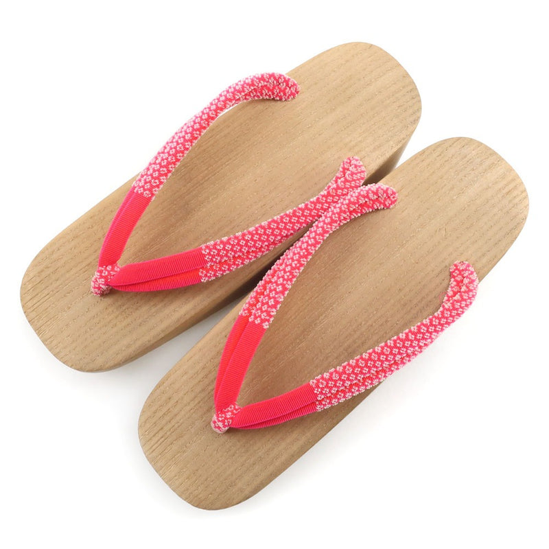 Kyoto [Hisaya] Numeri clogs footwear sandals 
 Kimono Kogiri Clog 23cm Pink KYOTO [HISAYA] Nomiri Geta Footwear Geta Ladies A-Rank