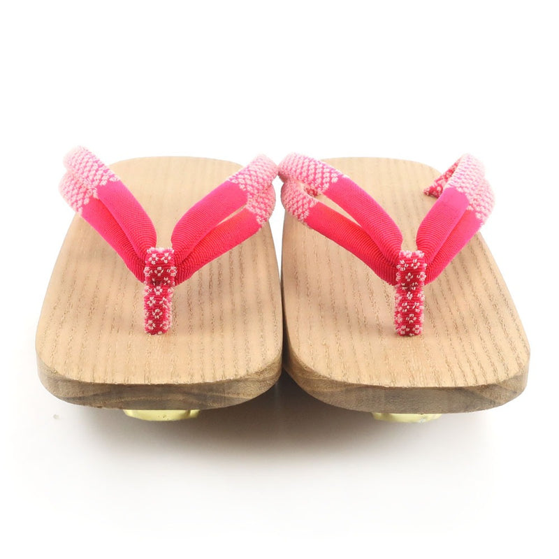 Kyoto [Hisaya] Numeri Townals Sandals 
 Kimono Kogiri Clog 23cm Pink Kyoto [HISAYA] Nomiri Geta Cotwear Geta Ladies A-Rank