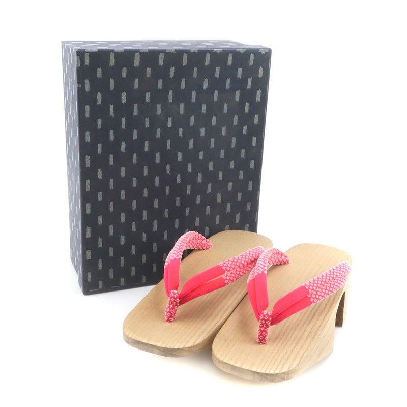 Kyoto [Hisaya] Numeri clogs footwear sandals 
 Kimono Kogiri Clog 23cm Pink KYOTO [HISAYA] Nomiri Geta Footwear Geta Ladies A-Rank