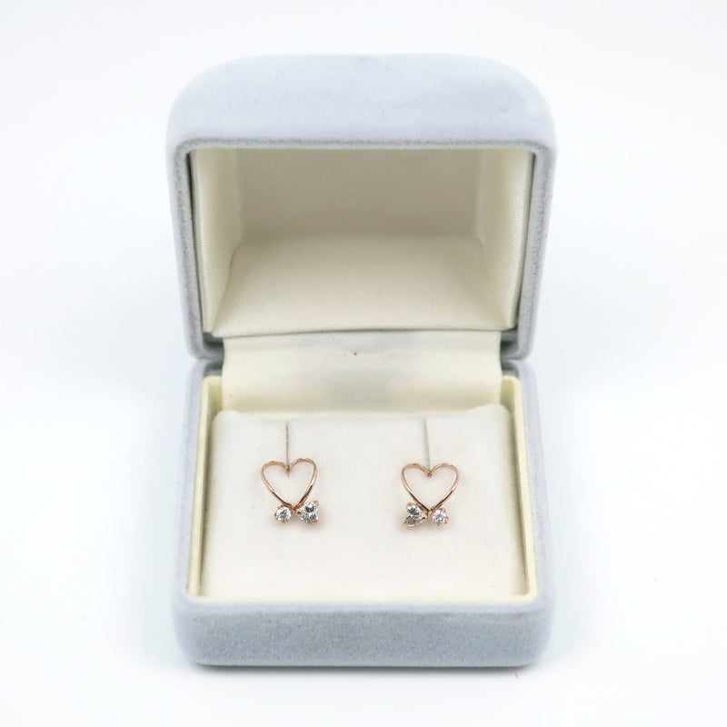 Heart earring 
 K10 Yellow Gold Heart Approximately 0.5g Heart Ladies A+Rank