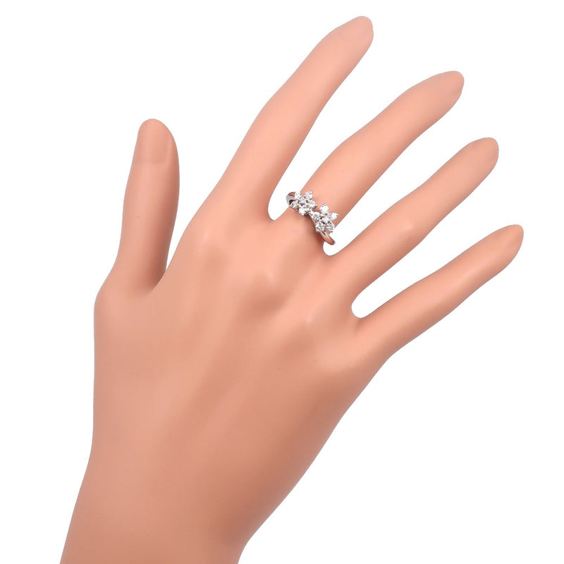 [TASAKI] Tasaki Flower No. 10 Ring PT900 Platinum x Diamond 0.43 Engraved Flower Approximately 5.1g Flour Ladies A Rank