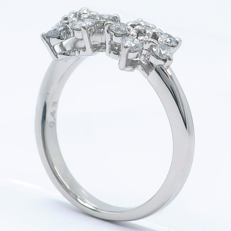 [TASAKI] Tasaki Flower No. 10 Ring PT900 Platinum x Diamond 0.43 Engraved Flower Approximately 5.1g Flour Ladies A Rank