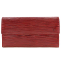 [Louis Vuitton] Louis Vuitton Portofoyilla Long Wallet M6359E Epireather Rouge rouge bouton Snap Portefeiulle Sarah Ladies