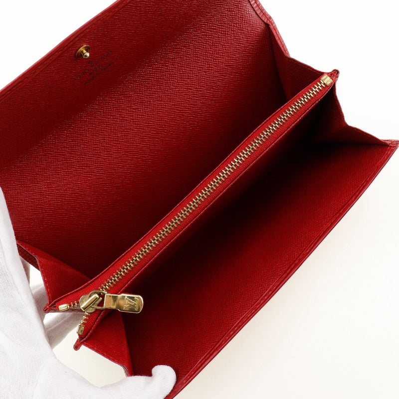 [Louis Vuitton]LOUIS VUITTON Portefeiulle Sarah Long Wallet M6359E EpireAerzu Botón Red Snap