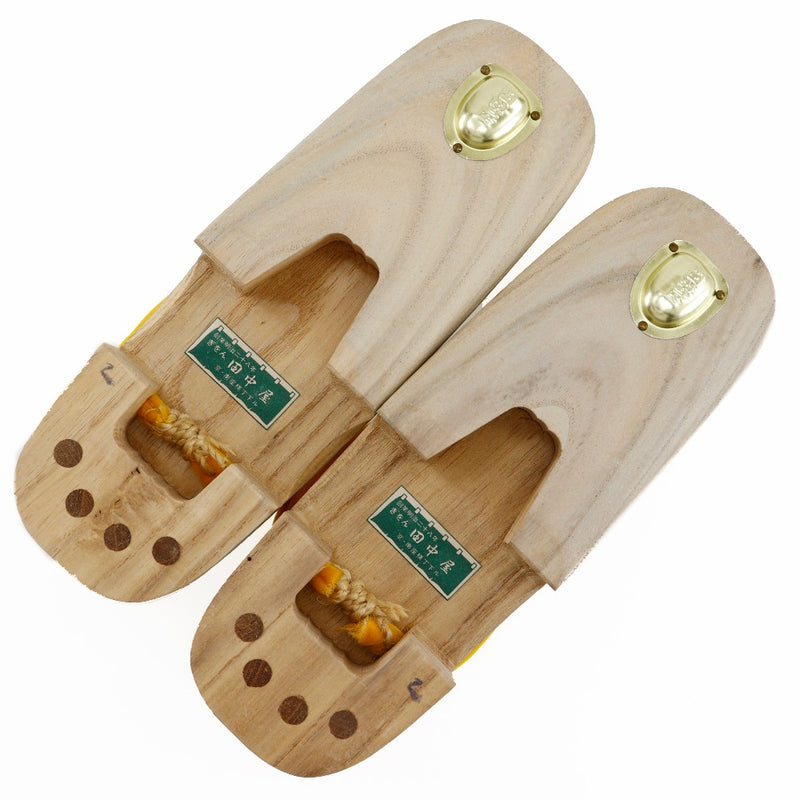 Ginin [Tanakaya] Nomiri Clogs Clog Fog Clogs Sandrail Kimono Small Paulownia Towns 22.5cm Amarillo Gion [Tanaka-Ya] Nomiri Geta Calzado Geta Ladies S Rank