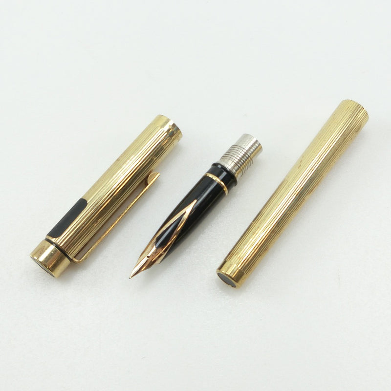 SHEAFFER】シェーファー タルガ フルートライン 万年筆 ペン先 14K(585) 金属製 ゴールド targa flute lin –  KYOTO NISHIKINO