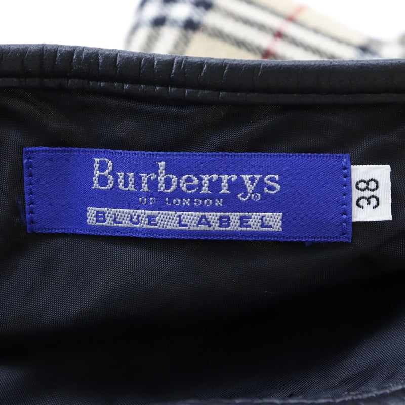 [Etiqueta de azul de Burberry] Etiqueta azul de Burberry 
 Falda 
 Novacheck fxf30-705 lana beige damas