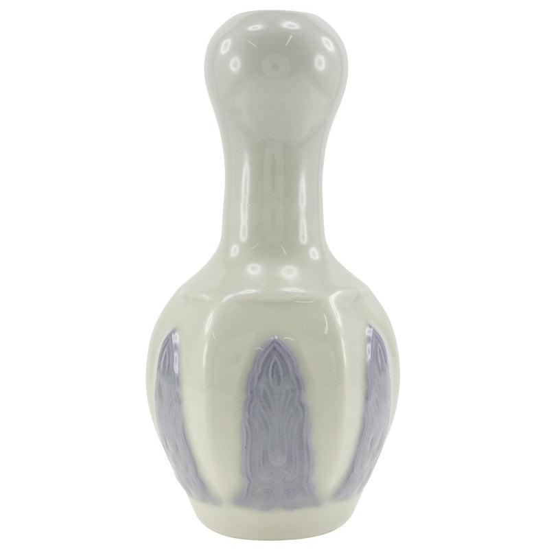 [kyoyaki] Kyoto ware Kato Keizan Kinuta jarrón de celadón de porcelana