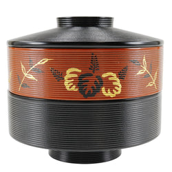 [ZOUHIKO] Sephiko 
 Kirimo Shige Tableware 
 Heavy box two -stage lacquer picture lacquerware Kirimasu Heavy_s Rank