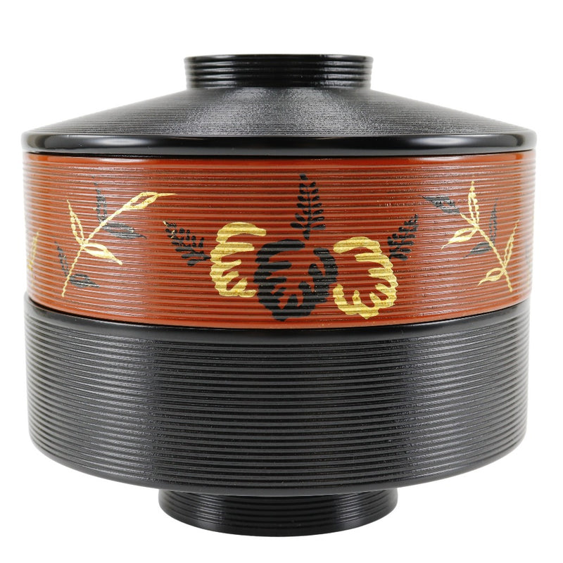 [ZOUHIKO] Sephiko 
 Kirimo Shige Tableware 
 Heavy box two -stage lacquer picture lacquerware Kirimasu Heavy_s Rank