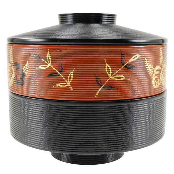 [ZOUHIKO] Sephiko 
 Kirimo Shige Tableware 
 Heavy box two -stage lacquer picture lacquerware Kirimasu Heavy_s Rank