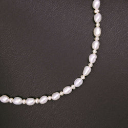 Collar de perlas de agua dulce 
 Pearl X Gold Plata alrededor de 14.0 g de las damas de perlas de agua dulce un rango