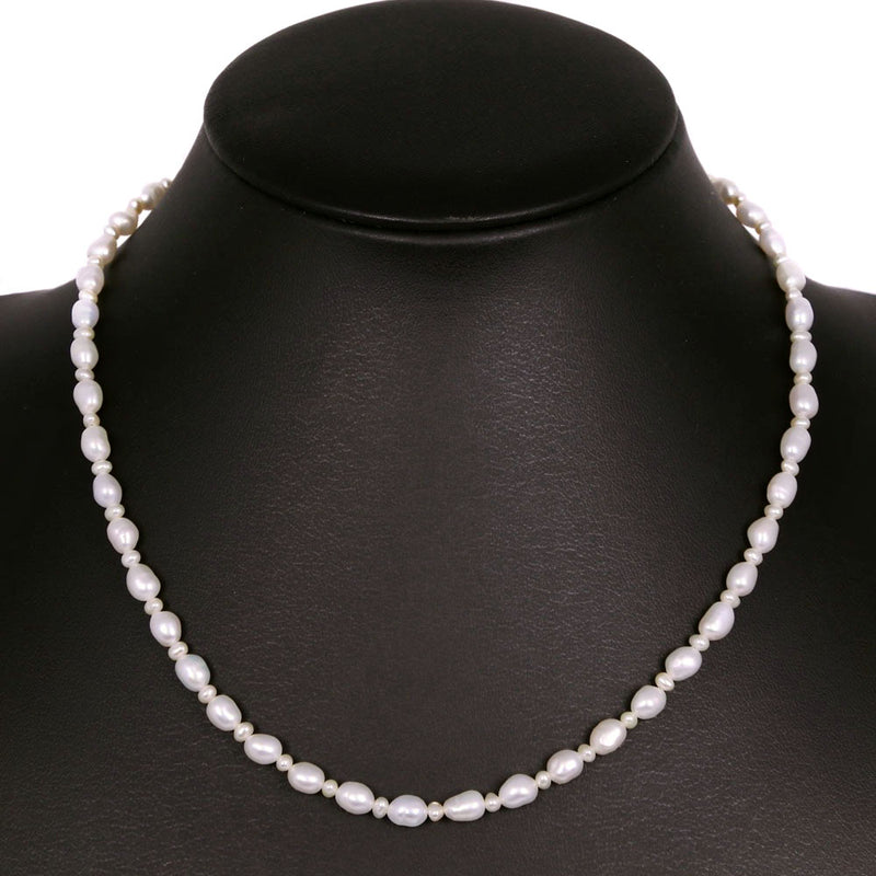 淡水珍珠项链 
 珍珠X金镀金约14.0克淡水珍珠女士