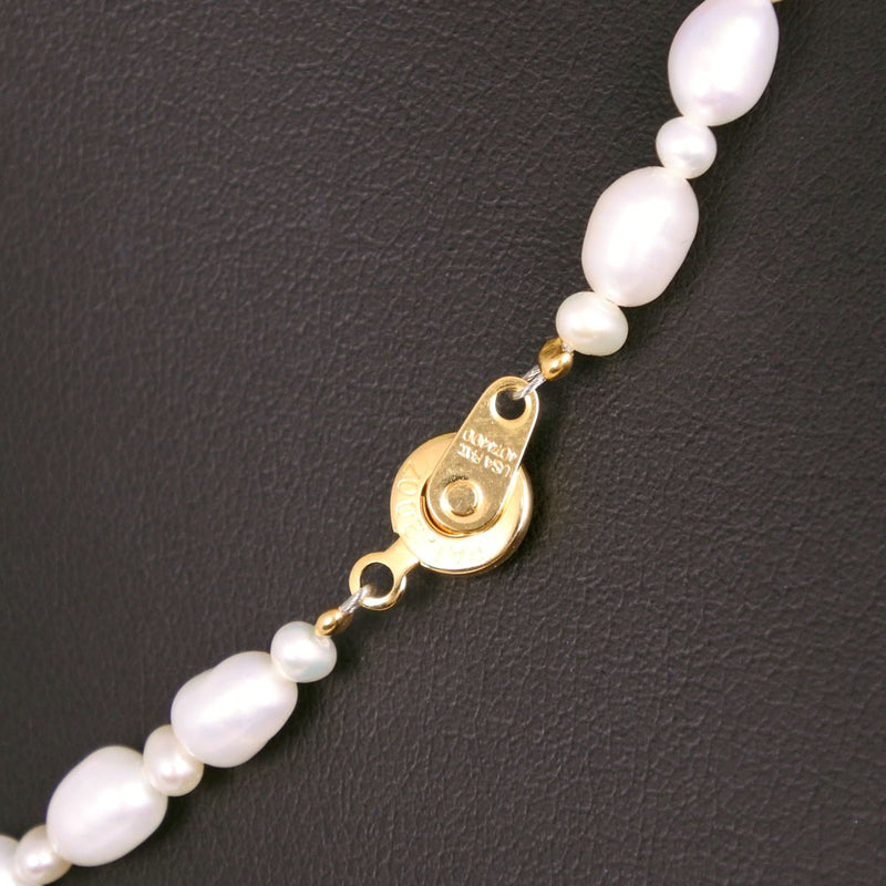 Freshwater pearl necklace 
 Pearl x gold plating about 14.0g Freshwater Pearl Ladies A rank