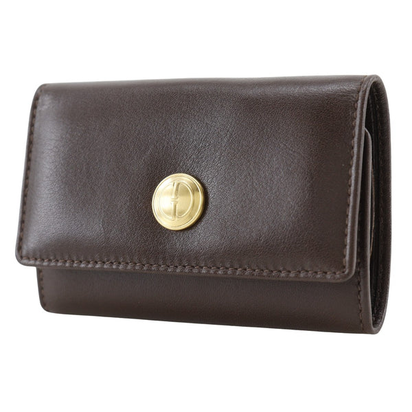 [Gucci] Gucci Old Gucci Key Case Depos 0332.043.0074 Calf Tea Snap Bouton Old Gucci Unisexe A RANG