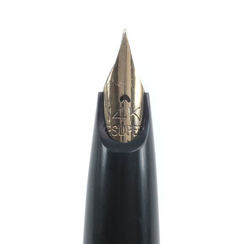 Super Gold Fountain Pen Pen Consejo 14K (585) EF (Extreme Fine) Equipo de escritura Historia Resina Super Gold_