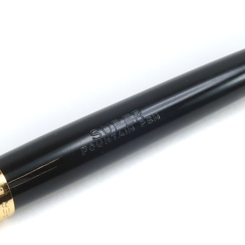 Super Gold Fountain Pen Pen Consejo 14K (585) EF (Extreme Fine) Equipo de escritura Historia Resina Super Gold_