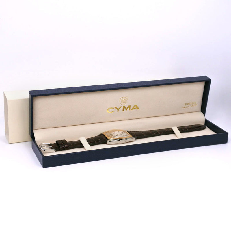 【CYMA】シーマ
 ノブレス  腕時計
 527 ステンレススチール×レザー 茶 クオーツ アナログ表示 シルバー文字盤 Noblesse メンズ