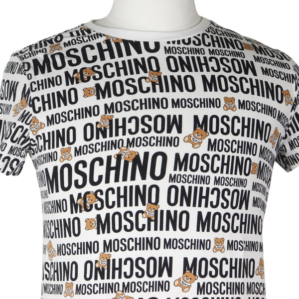 [MOSCHINO] T-shirt à manches courtes avec logo ours en peluche Moschino