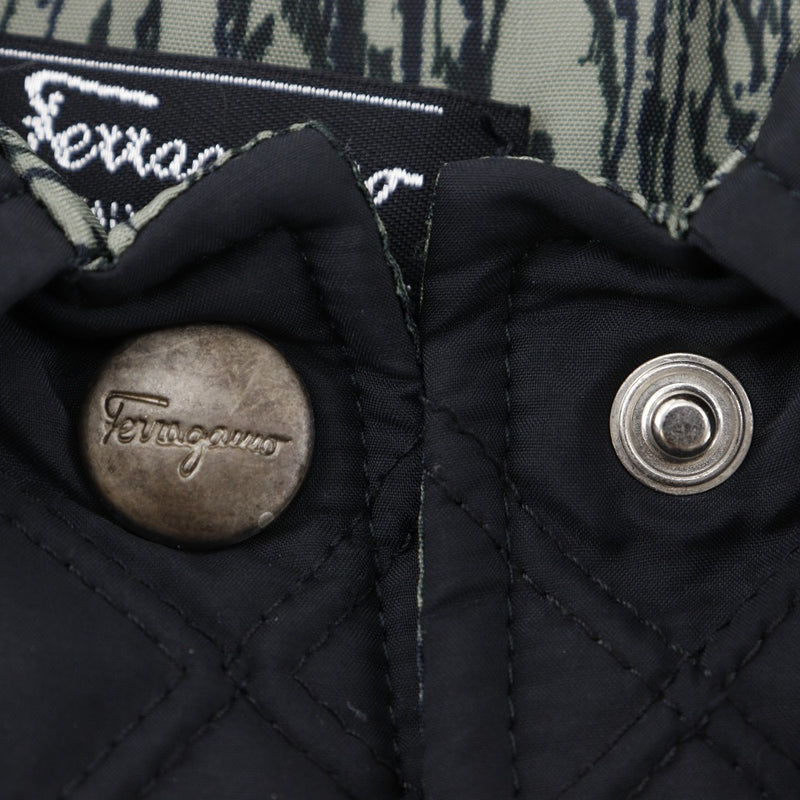 [Salvatore Ferragamo] Salvatore Ferragamo batting quilted coat with stainless steel collar