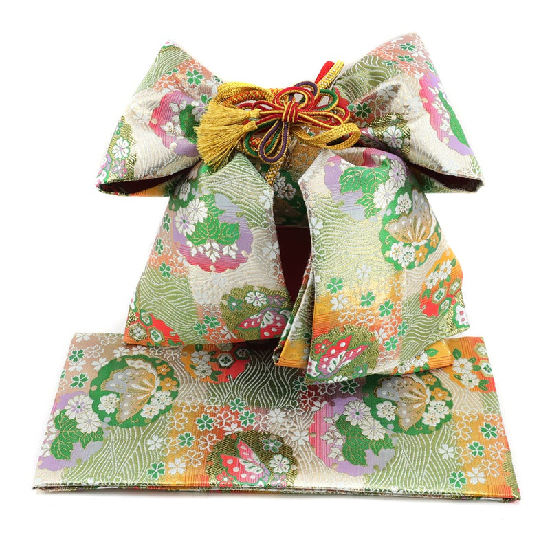 Shichigosan Obi autre Obi Hakosako set set 7 ans Kimono Green / Pink Shichigosan Obi Kids A-Rank