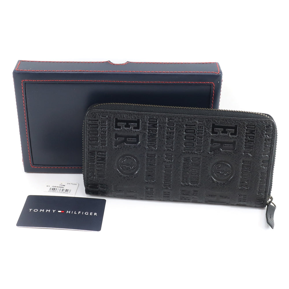 TOMMY】トミー・ヒルフィガー ロゴ型押し 長財布 91-5846BK
