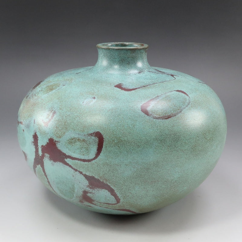 般若勘渓 作 本焼青銅平丸形花瓶 花瓶 – NISHIKINO VINTAGE KYOTO