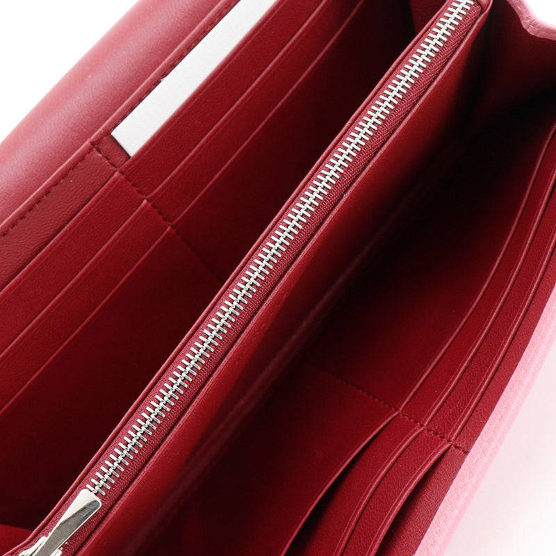 【J&M Davidson】ジェイアンドエムデヴィッドソン
 長財布
 レザー ピンク スナップボタン レディースAランク