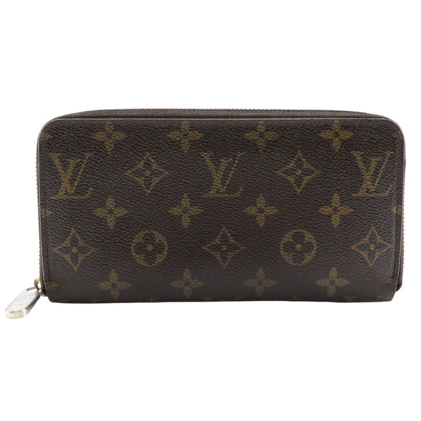 [Louis Vuitton]LOUIS VUITTON Zippy wallet Purse M42616 Monogram canvas Brown Ca0096 engraved Fastener Zippy Wallet Unisex B-Rank