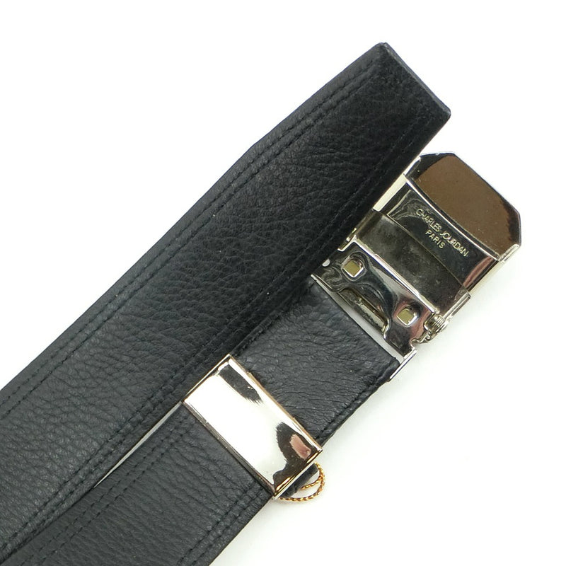 [Charles JOURDAN] Charles Jordan 
 Belt 
 Ostrich Black Men's A+Rank