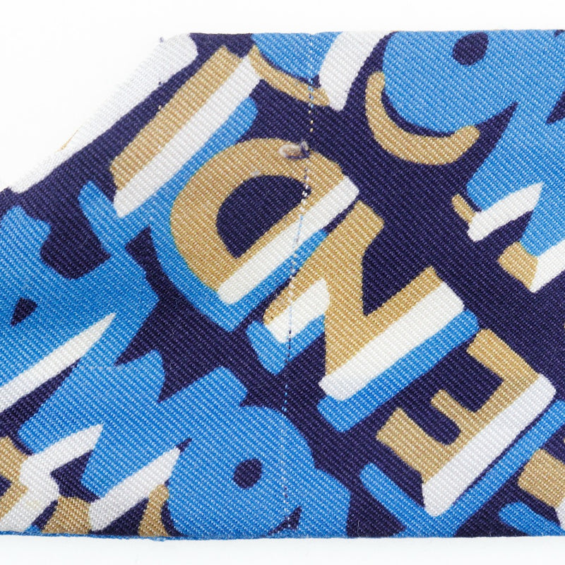 [FENDI] Fendi 
 Rappy scarf 
 Logo silk blue RAPPIE Ladies