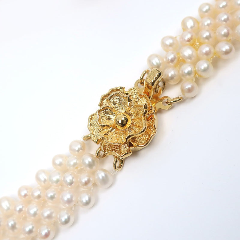 necklace 
 Silver x pearl x gold plating gold about 26.8g ladies