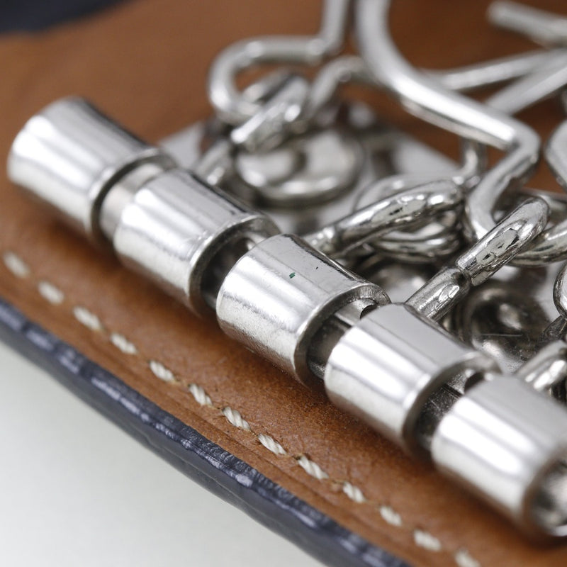 キーリング付き コインケース
 クロコダイル 黒 ベルト金具 With key ring ユニセックス