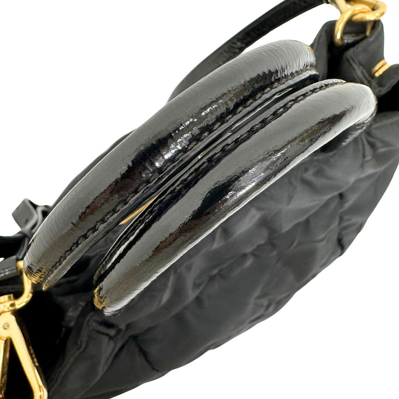 [Prada] Prada 
 Bolso de hombro de 2 vías 
 Nylon Black Diagonal Hanging Handbag 2way Snap Button 2 Wayshoulder Damas A-Rank