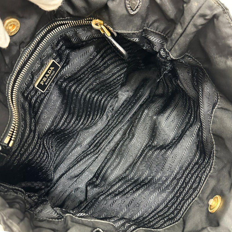 [프라다] 프라다 
 2 웨이 어깨 핸드백 
 나일론 블랙 대각선 교수형 핸드