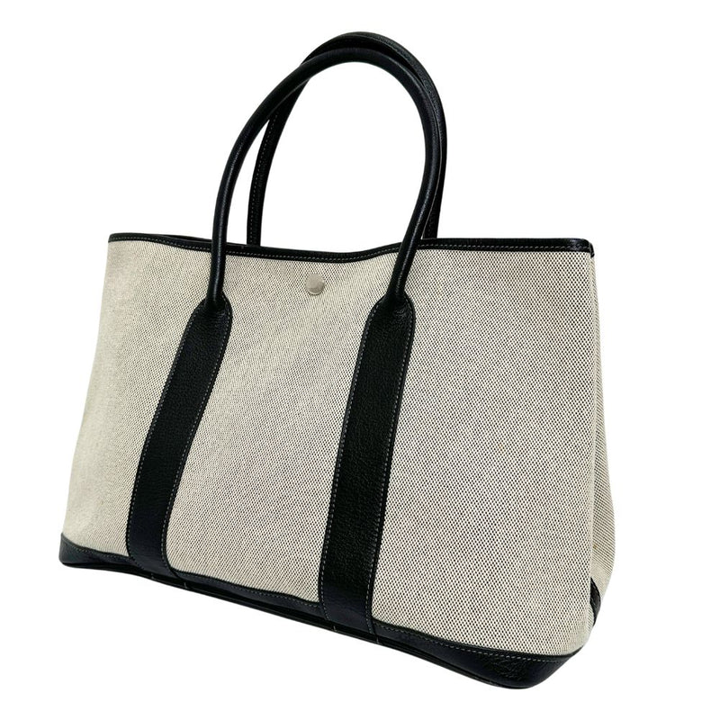[HERMES] Hermes 
 Garden Party PM Handbag 
 Towar Ish White □ J engraved handbag A4 snap button GARDEN PARTY PM Ladies A-Rank