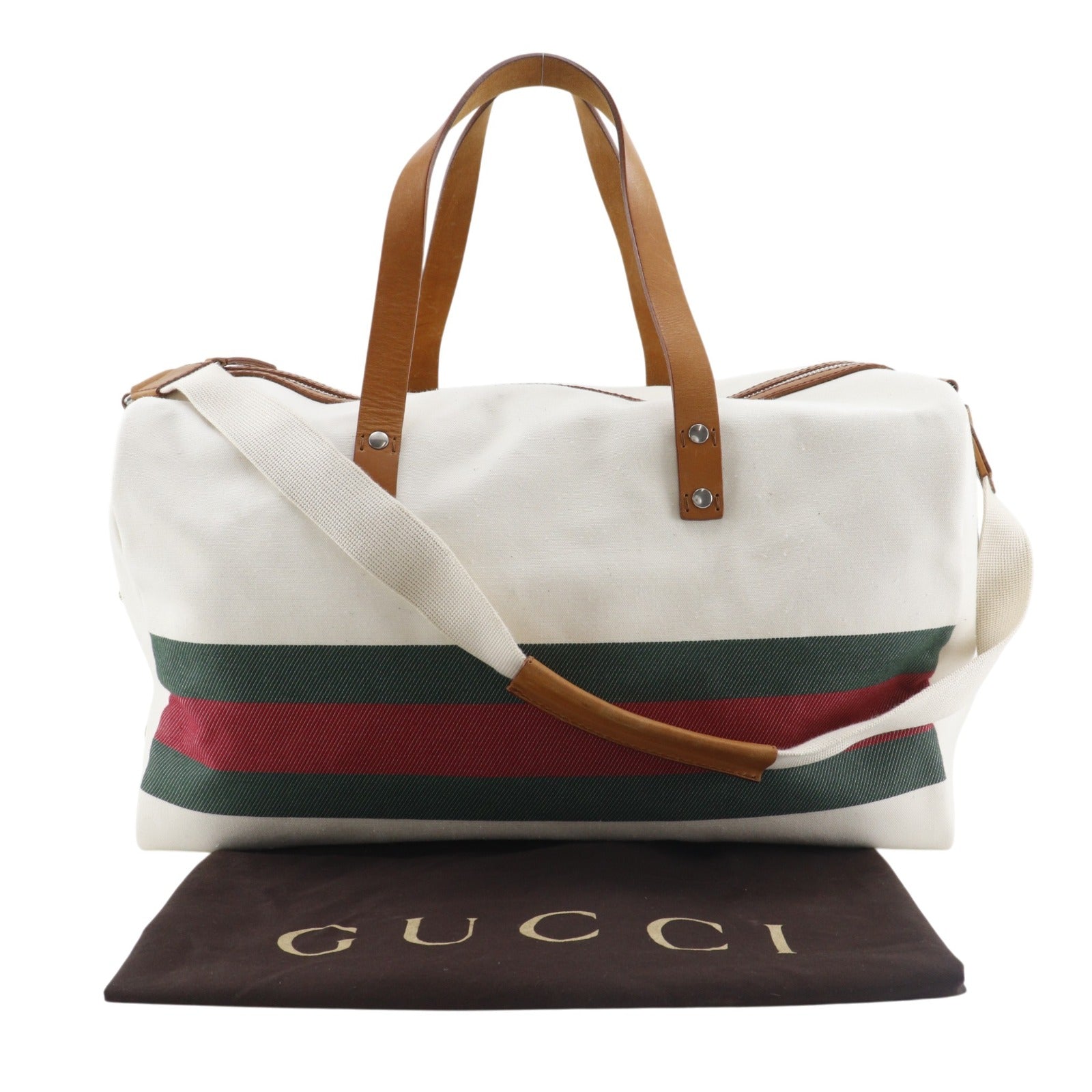 GUCCI] Gucci webbing line Boston bag 256097 – NISHIKINO VINTAGE KYOTO
