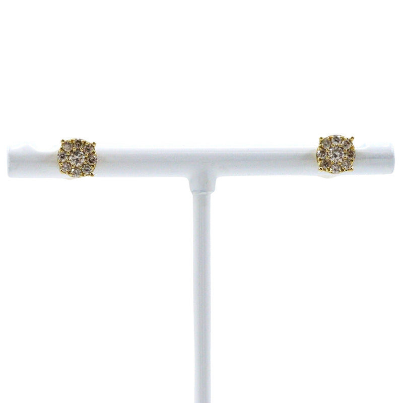 18KYellow gold x diamond earrings