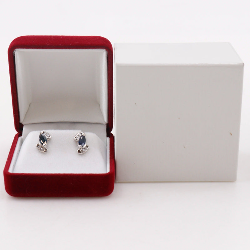 Pt850プラチナ×サファイア×ダイヤモンド ピアス – NISHIKINO VINTAGE KYOTO