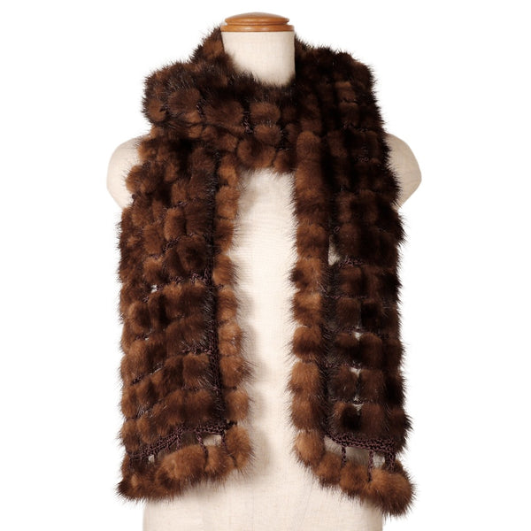 Fur muffler 
 Brown FUR Ladies A-Rank