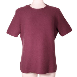 [Salvatore Ferragamo] Salvatore Ferragamo Short Sleeve Sleeve Cashmere Wine Red Sleeve Ladies