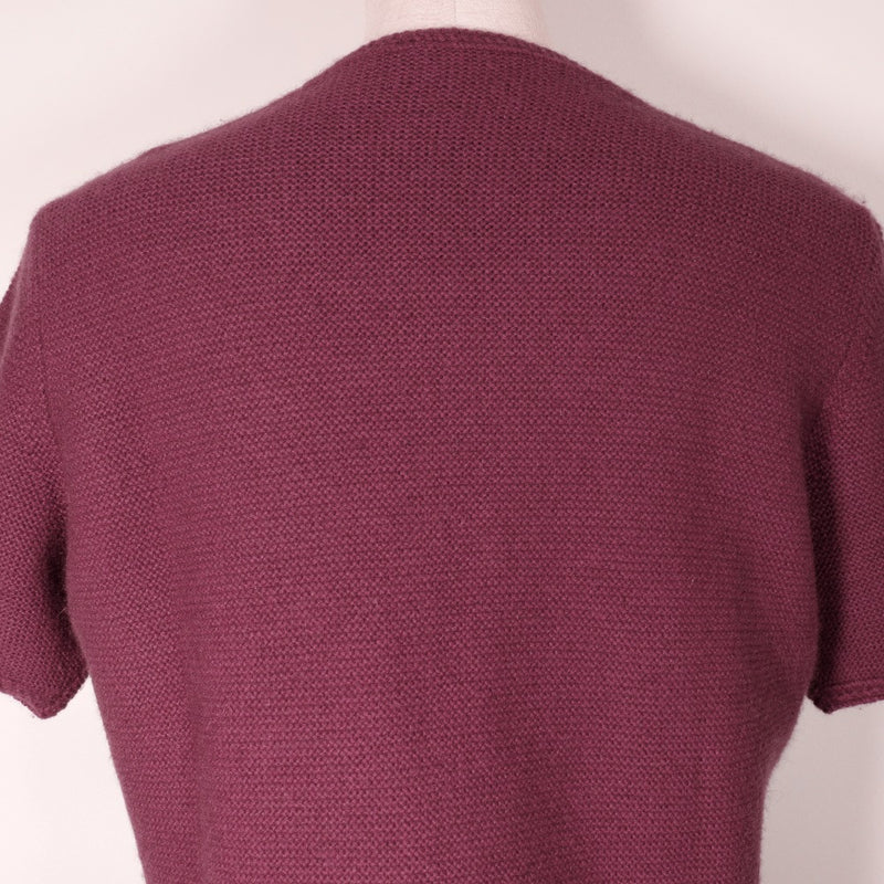 [Salvatore Ferragamo] Salvatore Ferragamo 
 Short sleeve sweater 
 mosquitoStainsYa Wine Red SHORT SLEEVE Ladies